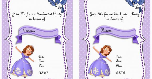 Sofia the First Birthday Invitations Printable sofia the First Birthday Invitations Birthday Printable