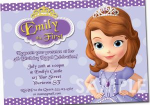 Sofia the First Birthday Invites sofia the First Birthday Invitation Printable Party Invite