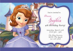 Sofia the First Custom Birthday Invitations Custom Photo Invitations Disney sofia the First Birthday
