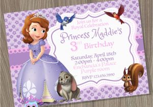 Sofia the First Custom Birthday Invitations sofia the First Invitation Princess sofia Invitation