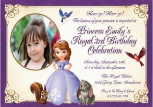 Sofia the First Personalized Birthday Invitations Personalized Photo Invitations Cmartistry sofia the