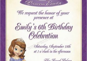 Sofia the First Personalized Birthday Invitations Personalized Photo Invitations Cmartistry sofia the