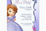 Sofia the First Personalized Birthday Invitations sofia the First Birthday Invitation Card