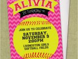 Softball Birthday Invitations Chevron softball Invitation Diy Printable Birthday Party