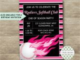 Softball Birthday Invitations softball Birthday Invitations softball Party