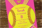 Softball Birthday Invitations softball Invitation Birthday Invitation softball Invite