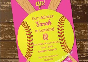 Softball Birthday Invitations softball Invitation Birthday Invitation softball Invite