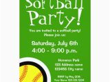 Softball Birthday Invitations softball Party Invitations for Birthdays and Bbq Zazzle Com