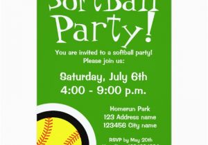 Softball Birthday Invitations softball Party Invitations for Birthdays and Bbq Zazzle Com