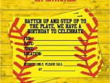 Softball Birthday Invitations softball Party Invitations