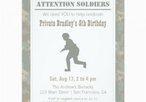 Soldier Birthday Party Invitations Army Birthday Party Invitations Invitations 4 U