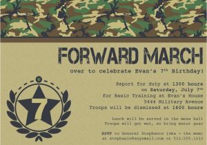 Soldier Birthday Party Invitations Army Invitation for Boys orderecigsjuice Info