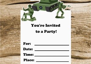 Soldier Birthday Party Invitations Army Party Set Of 8 toy soldier Invitations by the Birthday