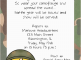 Soldier Birthday Party Invitations Armymilitary soldier Boy Birthday Party Invitations