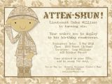 Soldier Birthday Party Invitations Bear River Photo Greetings soldier Birthday Party Invitation