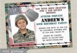 Soldier Birthday Party Invitations Military Birthday Party Invitation Camo Invites Army Party