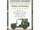 Soldier Birthday Party Invitations Personalized Military Invitations Custominvitations4u Com