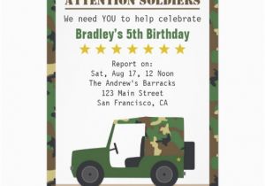 Soldier Birthday Party Invitations Personalized Military Invitations Custominvitations4u Com