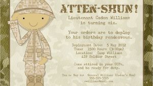 Soldier Birthday Party Invitations soldier Birthday Party Invitation Printable by Photogreetings