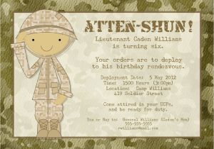 Soldier Birthday Party Invitations soldier Birthday Party Invitation Printable by Photogreetings