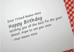 Something Special to Write In A Birthday Card Cool Birthday Card for Any Friend with Name