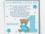 Son First Birthday Card Personalised Boys Birthday Card son Grandson Nephew Godson