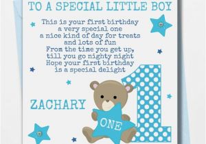 Son First Birthday Card Personalised Boys Birthday Card son Grandson Nephew Godson