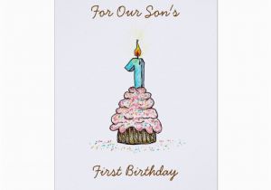 Son First Birthday Card son 39 S First Birthday Card Zazzle