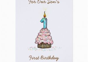 Son First Birthday Card son 39 S First Birthday Greeting Card Zazzle