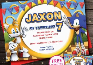 Sonic Birthday Invitation Templates sonic Birthday Invitations Best Party Ideas