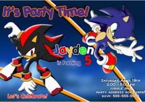 Sonic Birthday Invitation Templates sonic Invitation sonic the Hedgehog Birthday Invitation