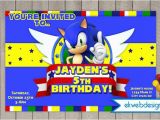 Sonic Birthday Invitation Templates sonic the Hedgehog Birthday Invitation