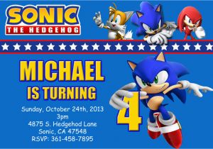 Sonic Birthday Invitation Templates sonic the Hedgehog Birthday Invitations Dolanpedia