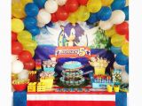 Sonic Birthday Party Decorations sonic Party for Adrian Birthdays Pinterest sonic