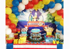 Sonic Birthday Party Decorations sonic Party for Adrian Birthdays Pinterest sonic