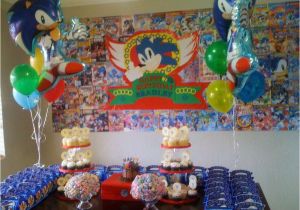 Sonic Birthday Party Decorations sonic the Hedgehog Birthday Party Ideas Photo 8 Of 13