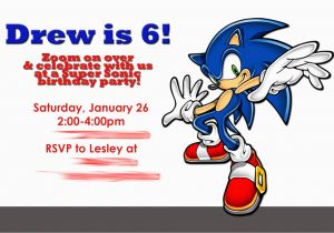 Sonic Birthday Party Invitations sonic Birthday Invitations Best Party Ideas