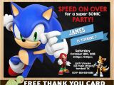 Sonic Birthday Party Invitations sonic Invitation sonic the Hedgehog Invites Sega sonic