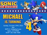 Sonic Birthday Party Invitations sonic the Hedgehog Birthday Invitations Dolanpedia