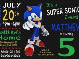 Sonic the Hedgehog Birthday Invitations Custom sonic the Hedgehog Birthday Invitation Print at Home