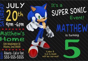 Sonic the Hedgehog Birthday Invitations Custom sonic the Hedgehog Birthday Invitation Print at Home