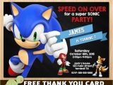 Sonic the Hedgehog Birthday Invitations sonic Invitation sonic the Hedgehog Invites Sega sonic