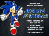 Sonic the Hedgehog Birthday Party Invitations sonic the Hedgehog Birthday Party Invitation by