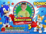 Sonic the Hedgehog Birthday Party Invitations sonic the Hedgehog Custom Photo Birthday by Sweetmomentsprints