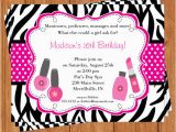 Spa Birthday Party Invitations for Kids 7 Best Images Of Spa Party Invitations Printable and