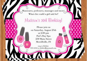 Spa Birthday Party Invitations for Kids 7 Best Images Of Spa Party Invitations Printable and