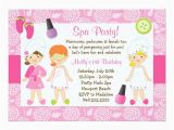 Spa Birthday Party Invitations for Kids Kids Spa Birthday Party Invitation Zazzle
