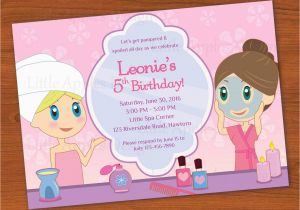 Spa Birthday Party Invitations for Kids Kids Spa Party Invitation Girls Spa Party Invitation Spa
