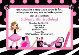 Spa Birthday Party Invitations for Kids Kids Spa Party Invitations Home Party Ideas