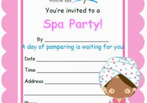 Spa Birthday Party Invitations for Kids Kids Spa Party Invitations Pool Design Ideas